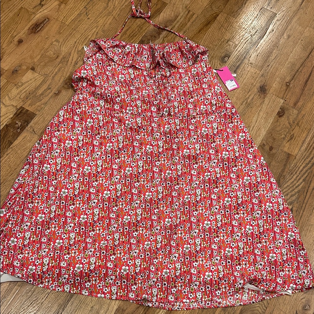 Liberty of London Pink XL Floral Halter Dress